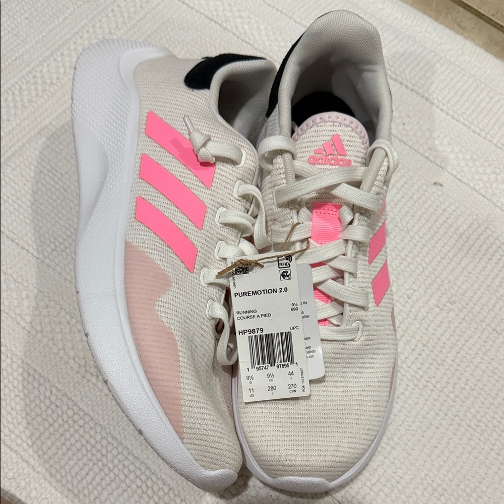 Adidas Women's Puremotion 2.0 Athletic Shoes - Cream and Pink